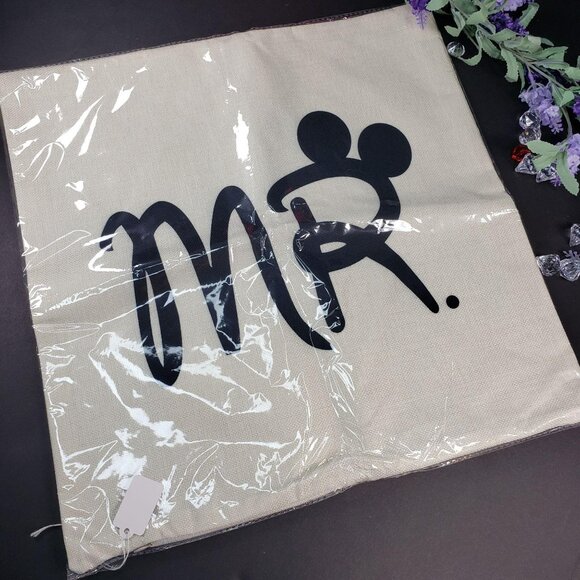 Mr Mickey Pillowcase Mouse Accent Wedding Decor Throw Sham Pillow Cushion Cover - Picture 3 of 12